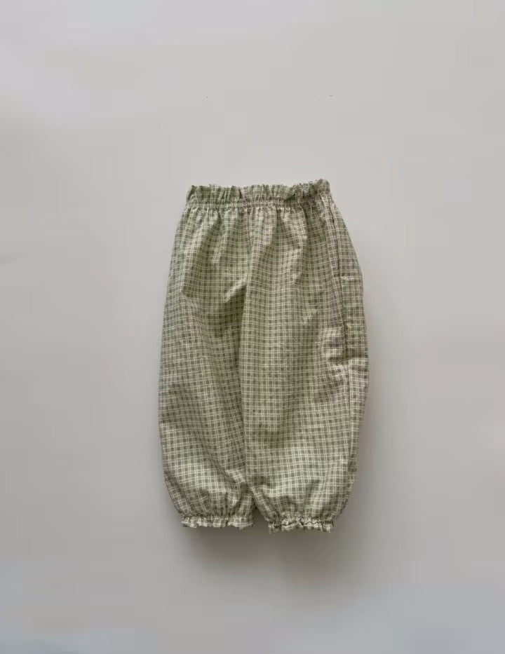 Green Gingham Trousers