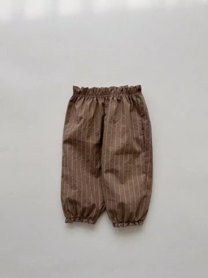 Brown Striped Trousers